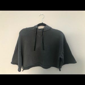 Cropped Short Sleeve Hoodie